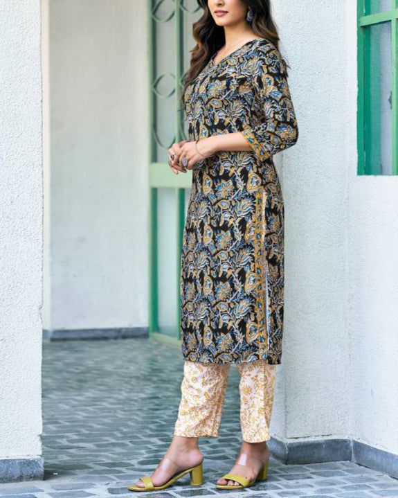 Women Viscose Rayon Kurta Pant Dupatta Set-KYAMSTORE