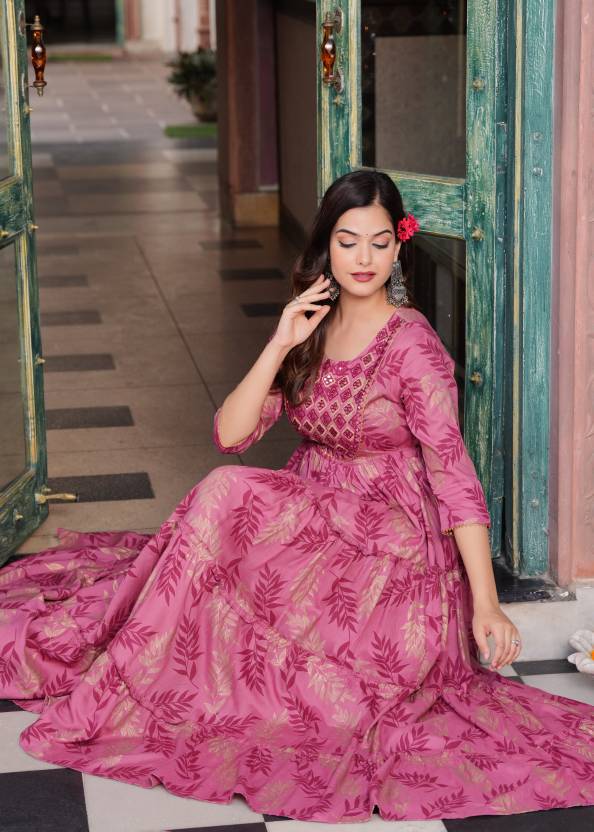 Women Gown Multicolor Dress-KYAMSTORE