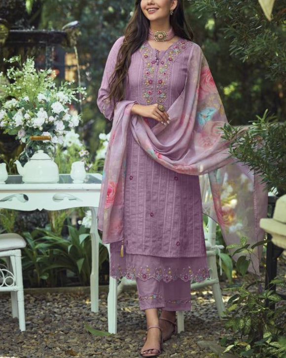 Women Pure Cotton Kurta Pant Dupatta Set-KYAMSTORE