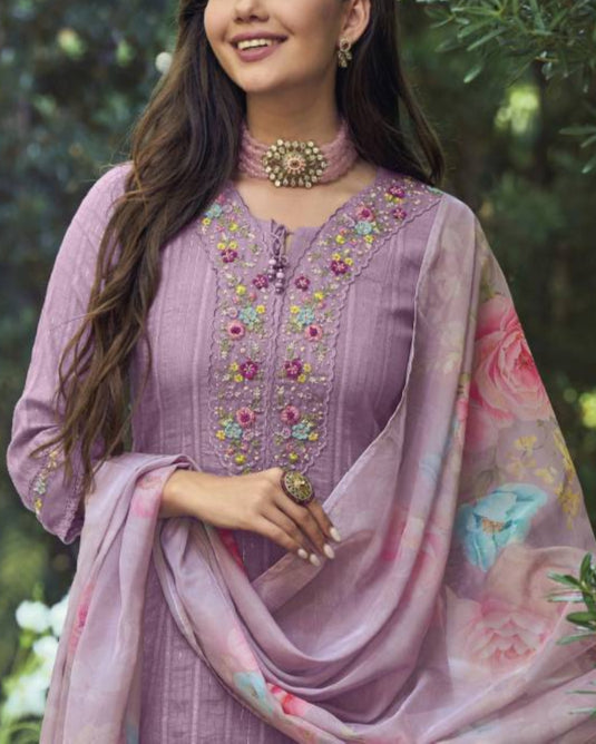 Women Pure Cotton Kurta Pant Dupatta Set-KYAMSTORE