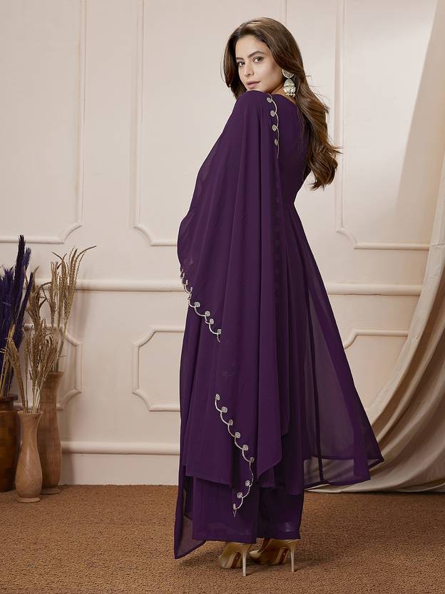 Women Georgette Kurta Palazzo Dupatta Set | Delivery: 10 to 12 business days | Limited stocks available