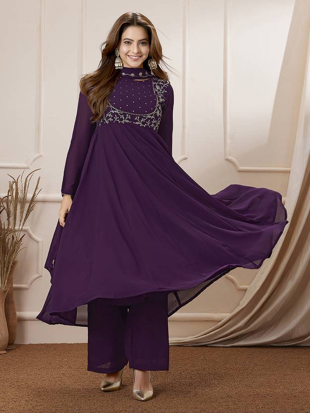 Women Georgette Kurta Palazzo Dupatta Set | Delivery: 10 to 12 business days | Limited stocks available