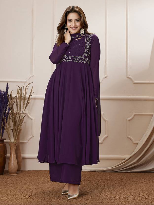 Women Georgette Kurta Palazzo Dupatta Set | Delivery: 10 to 12 business days | Limited stocks available