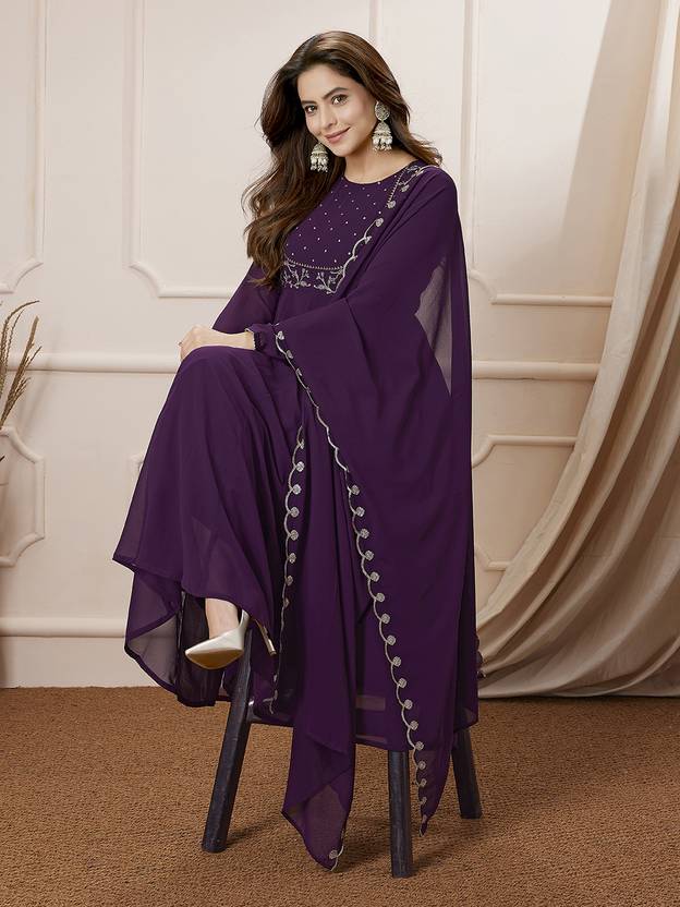 Women Georgette Kurta Palazzo Dupatta Set | Delivery: 10 to 12 business days | Limited stocks available