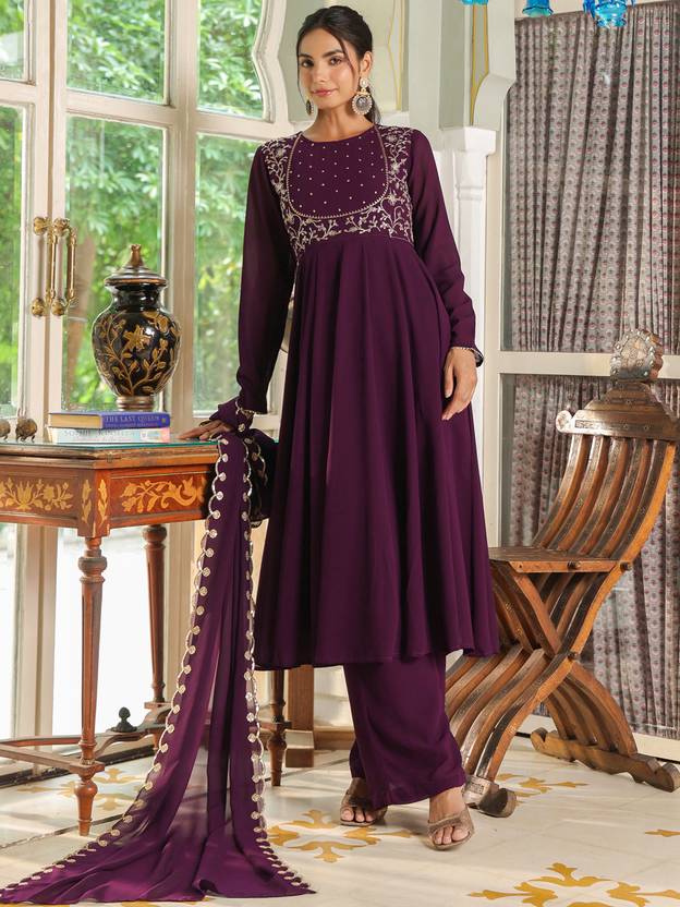 Women Georgette Kurta Palazzo Dupatta Set | Delivery: 10 to 12 business days | Limited stocks available
