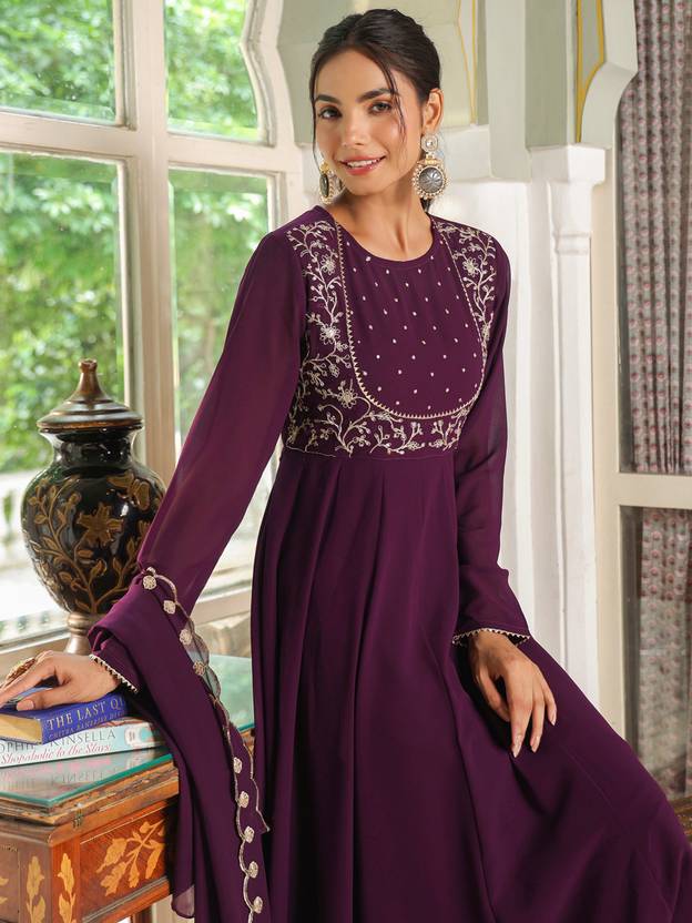 Women Georgette Kurta Palazzo Dupatta Set | Delivery: 10 to 12 business days | Limited stocks available