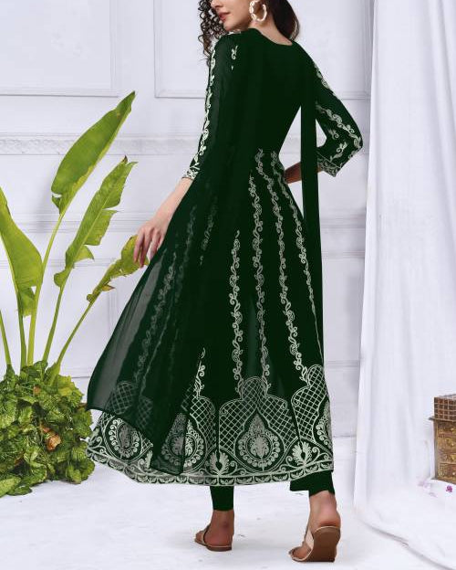 Women Georgette Kurta Dupatta Set-KYAMSTORE