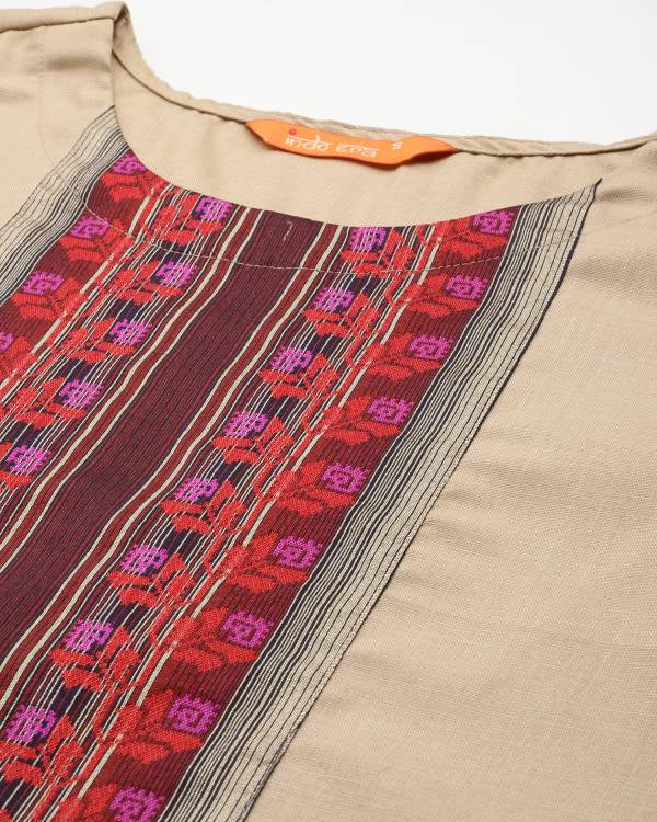 Women Cotton Blend Kurta Palazzo Dupatta Set-KYAMSTORE