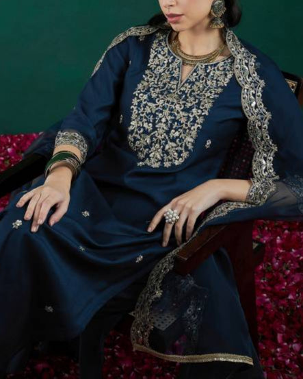 Women Viscose Rayon Kurta Pant Dupatta Set-KYAMSTORE