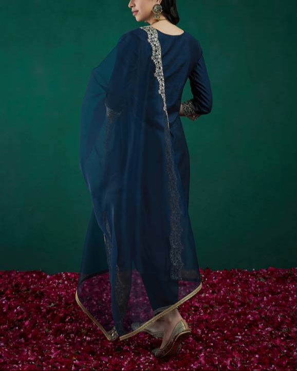 Women Viscose Rayon Kurta Pant Dupatta Set-KYAMSTORE