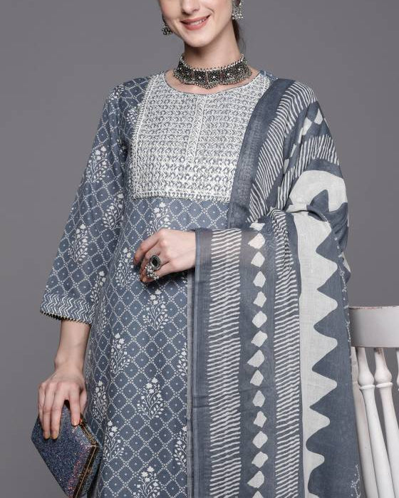 Women Pure Cotton Kurta Pant Set-KYAMSTORE