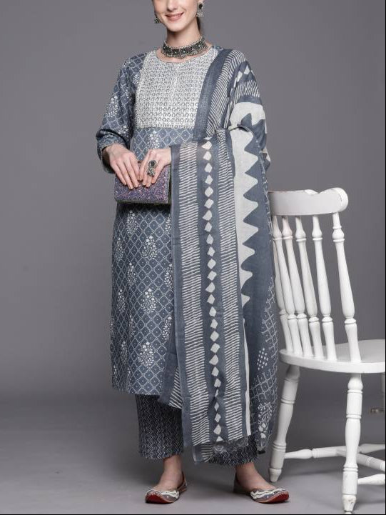 Women Pure Cotton Kurta Pant Set-KYAMSTORE