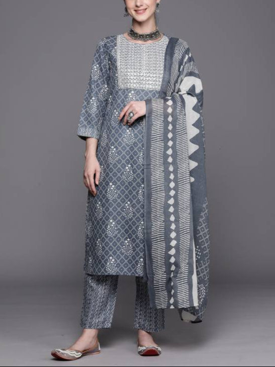Women Pure Cotton Kurta Pant Set-KYAMSTORE