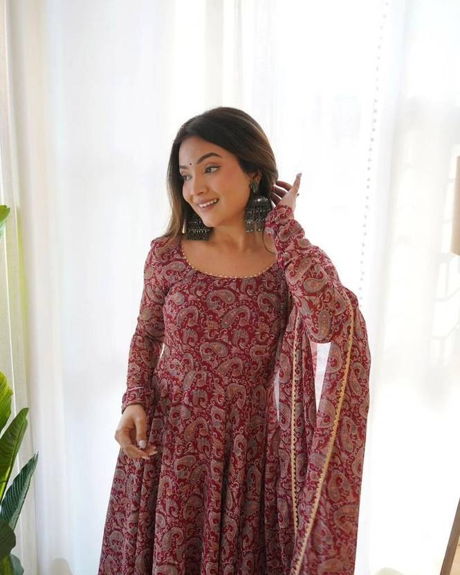 Women Georgette Kurta Dupatta Set | Delivery: 10 to 12 business days | Limited stocks available