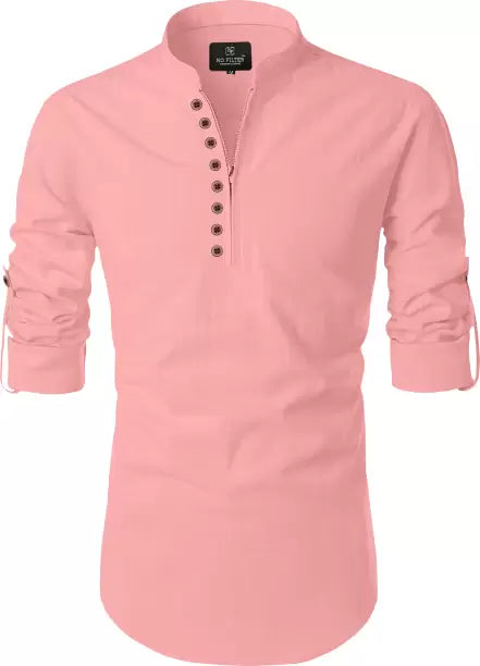 Men Solid Pure Cotton Straight Kurta (Color Variants)-KYAMSTORE