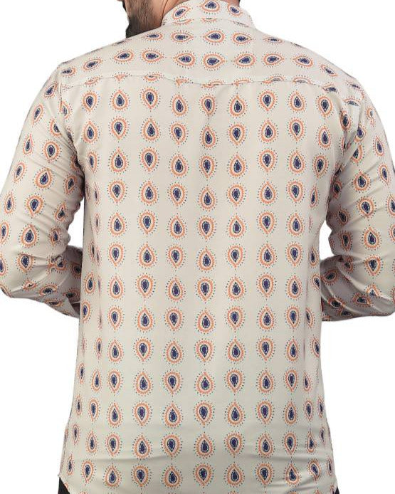 Men Printed Viscose Rayon Straight Kurta-KYAMSTORE