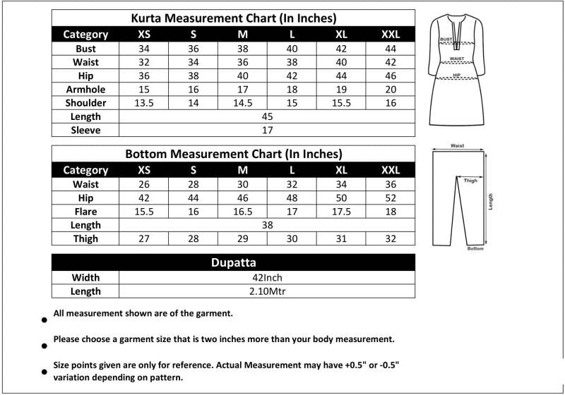 Women Silk Blend Kurta Pant Dupatta Set-KYAMSTORE