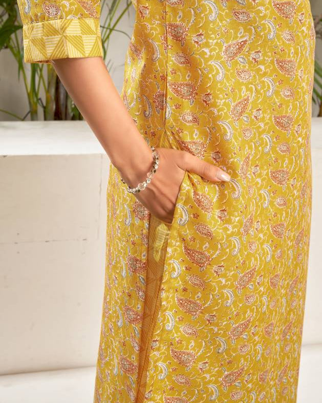 Women Viscose Rayon Kurta Pant Dupatta Set-KYAMSTORE