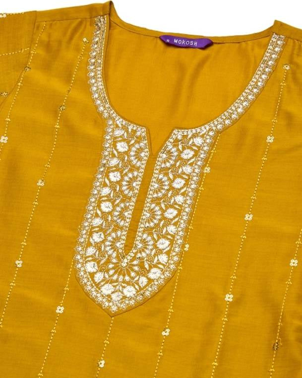 Women Muslin Kurta Pant Dupatta Set-KYAMSTORE