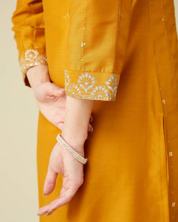 Women Muslin Kurta Pant Dupatta Set-KYAMSTORE