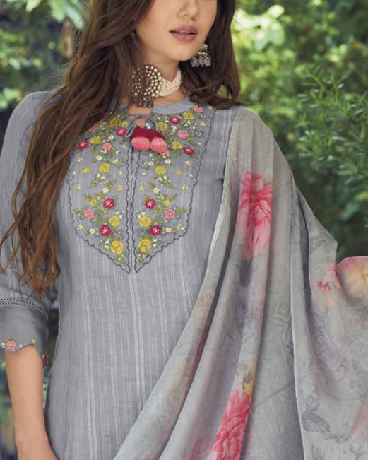 Women Pure Cotton Kurta Pant Dupatta Set-KYAMSTORE