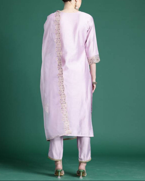Women Viscose Rayon Kurta Pant Dupatta Set-KYAMSTORE