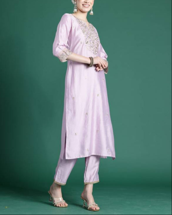 Women Viscose Rayon Kurta Pant Dupatta Set-KYAMSTORE