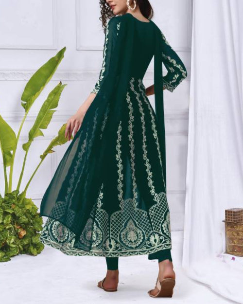 Women Georgette Kurta Dupatta Set-KYAMSTORE