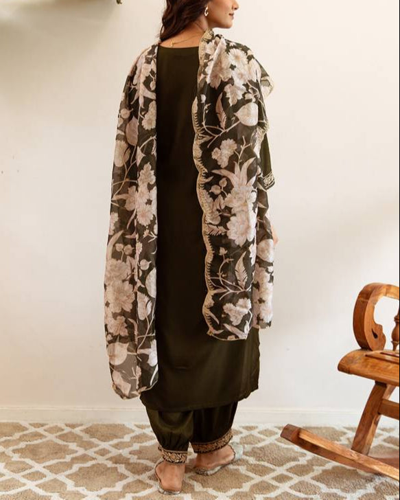 Women Viscose Rayon Kurta Salwar Dupatta Set-KYAMSTORE