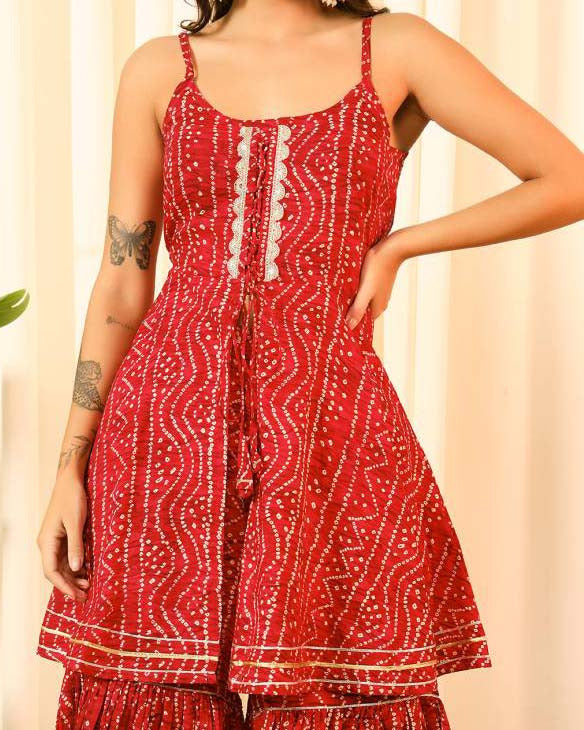 Women Pure Cotton Kurta Sharara Set-KYAMSTORE