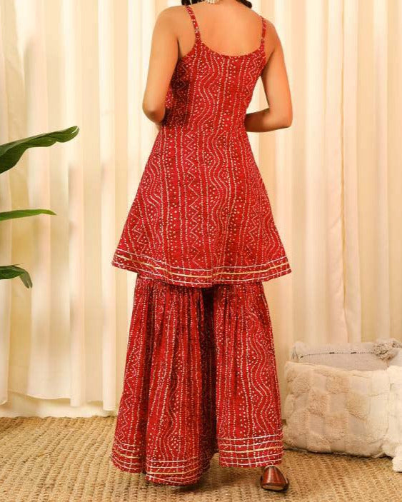 Women Pure Cotton Kurta Sharara Set-KYAMSTORE