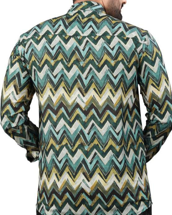 Men Printed Viscose Rayon Straight Kurta-KYAMSTORE