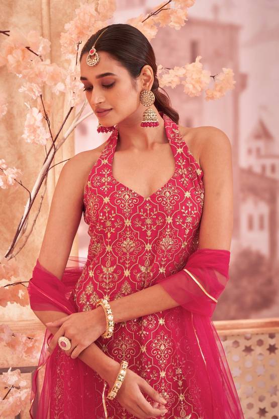 Women Georgette Kurti Sharara Dupatta Set | Delivery: 10 to 12 business days | Limited stocks available