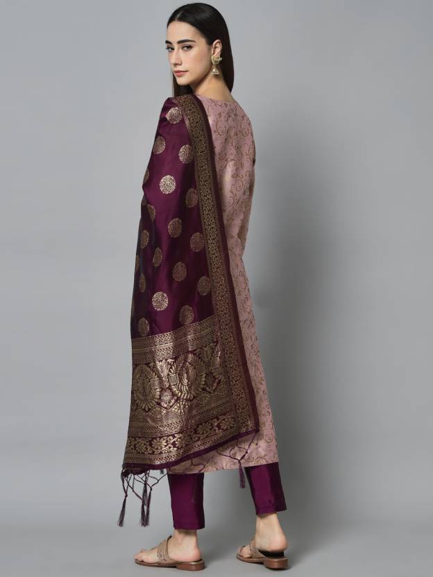 Women Cotton Silk Kurta Pant Set