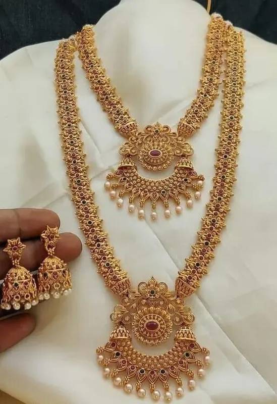 Alloy Gold-plated Gold Jewel Set (Pack of 1)-KYAMSTORE