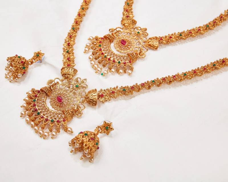 Alloy Gold-plated Gold Jewel Set (Pack of 1)-KYAMSTORE