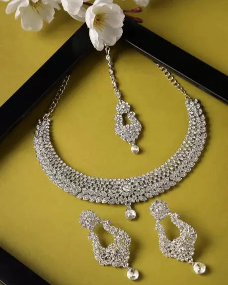 Alloy Copper Silver Jewel Set-KYAMSTORE