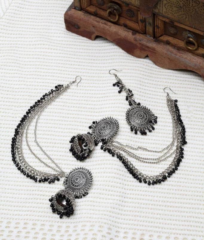 Brass Silver Jewel Set (Pack of 1)
