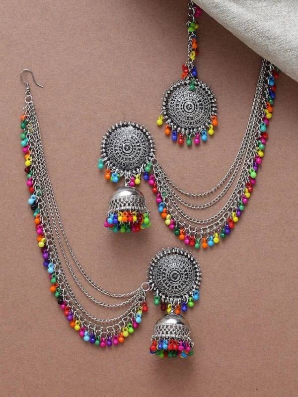 Brass Silver Jewel Set (Pack of 1)