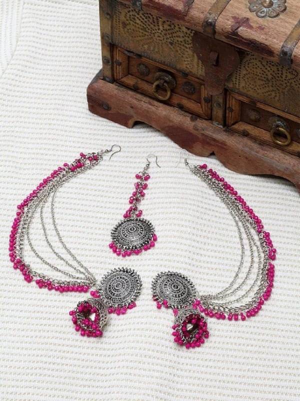 Brass Silver Jewel Set (Pack of 1)