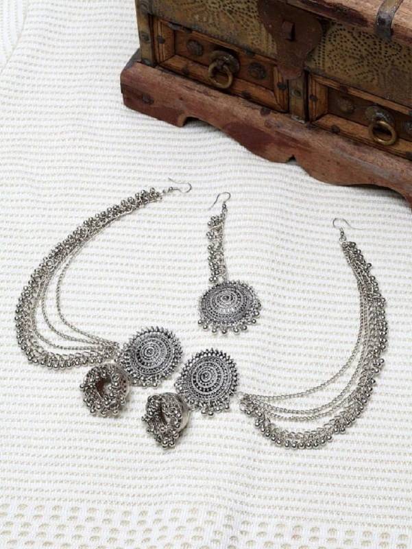 Brass Silver Jewel Set (Pack of 1)