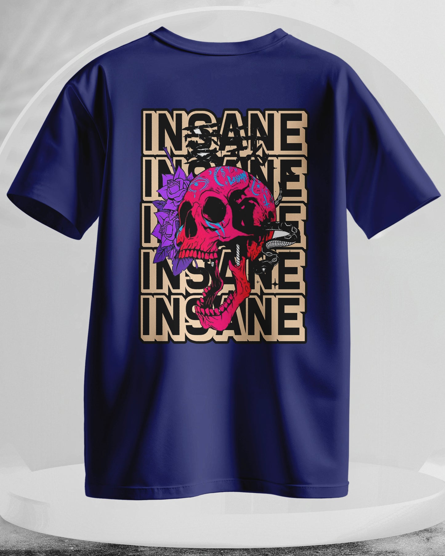 Insane - Men Stylish Back Printed T-Shirts โ (Regular)