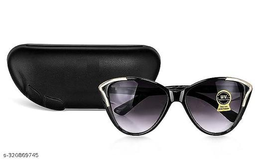 Women Black Plastic Cateye, UV Protected Sunglasses