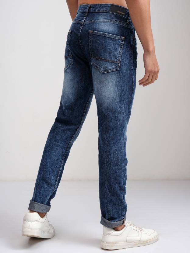 Men Regular Low Rise Light Blue Jeans-KYAMSTORE