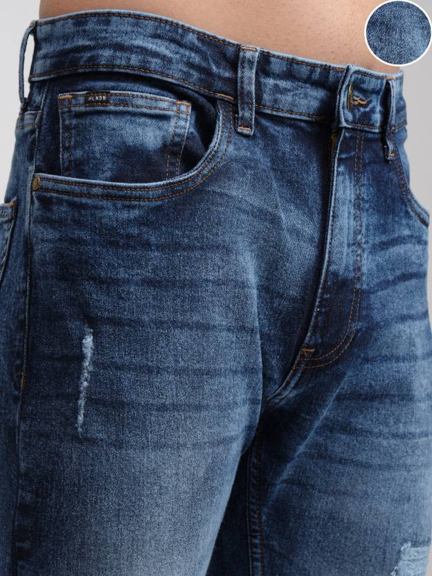 Men Regular Low Rise Light Blue Jeans-KYAMSTORE
