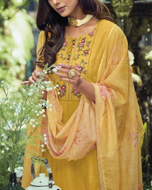 Women Pure Cotton Kurta Pant Dupatta Set-KYAMSTORE