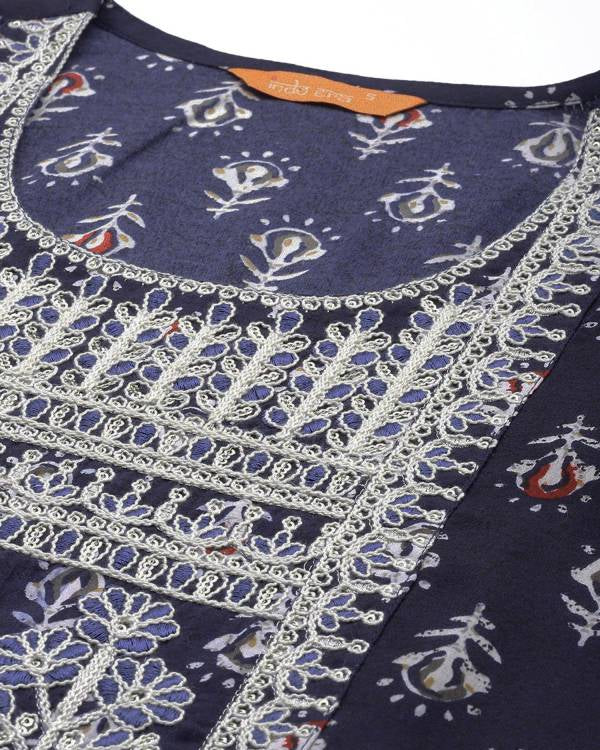 Women Cotton Blend Kurta Pant Dupatta Set-KYAMSTORE