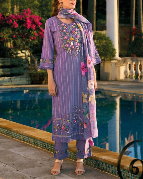 Women Pure Cotton Kurta Pant Dupatta Set-KYAMSTORE