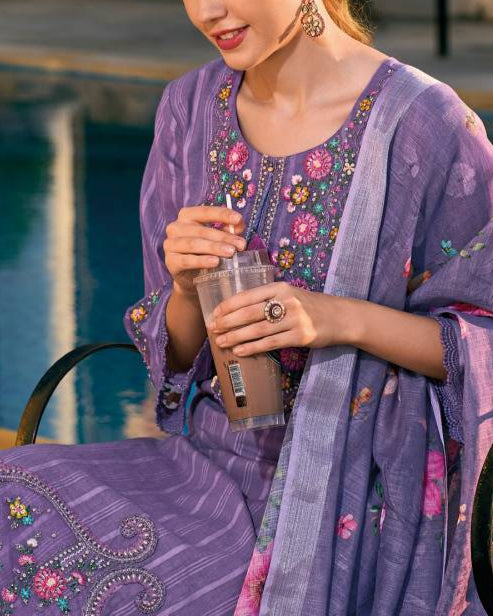 Women Pure Cotton Kurta Pant Dupatta Set-KYAMSTORE