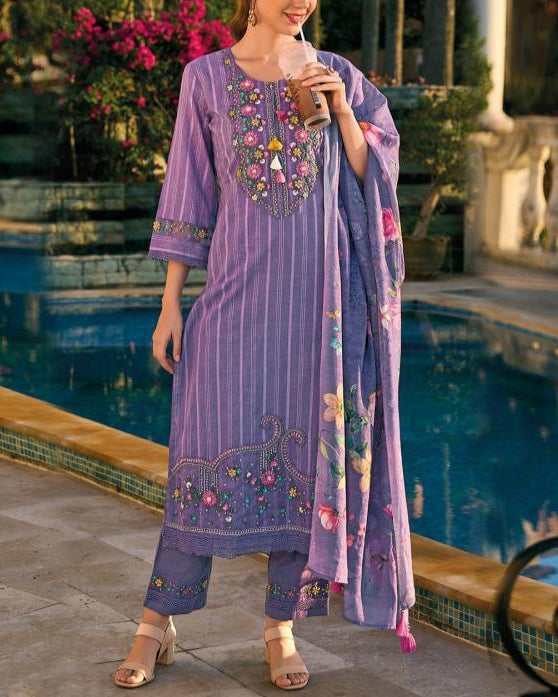 Women Pure Cotton Kurta Pant Dupatta Set-KYAMSTORE